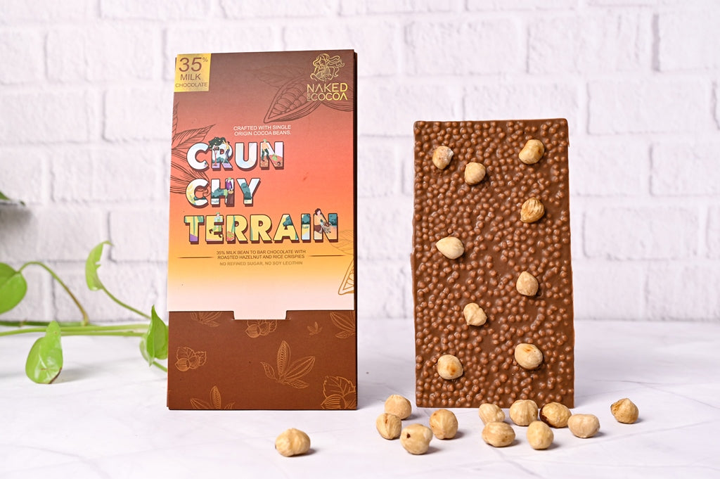 Crunchy Terrain 35% Milk Bean to Bar Chocolate - 80 Gram (Pack of 2)